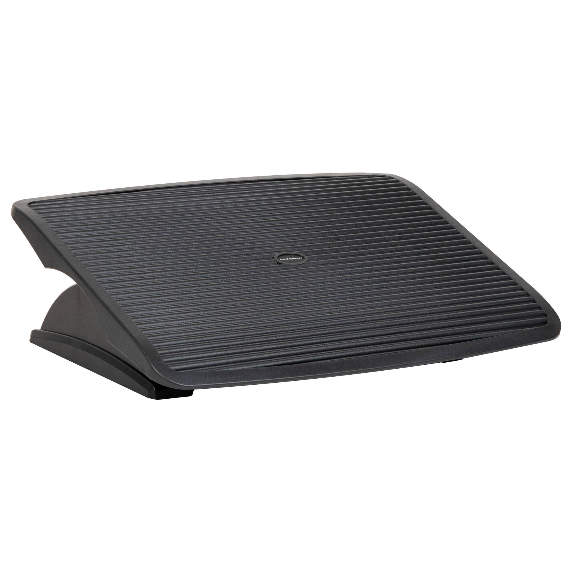 Mind Reader Foot Rest, Under Desk at Work, Ergonomic, Height Adjustable, Office, Plastic, Black